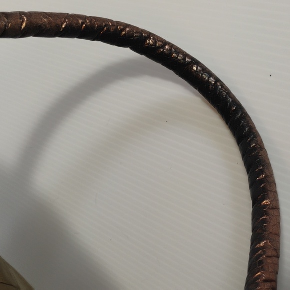 Samir Vintage Gold Bronze Metallic Leather Shoulder Bag Amazing 80's! - Picture 8 of 11